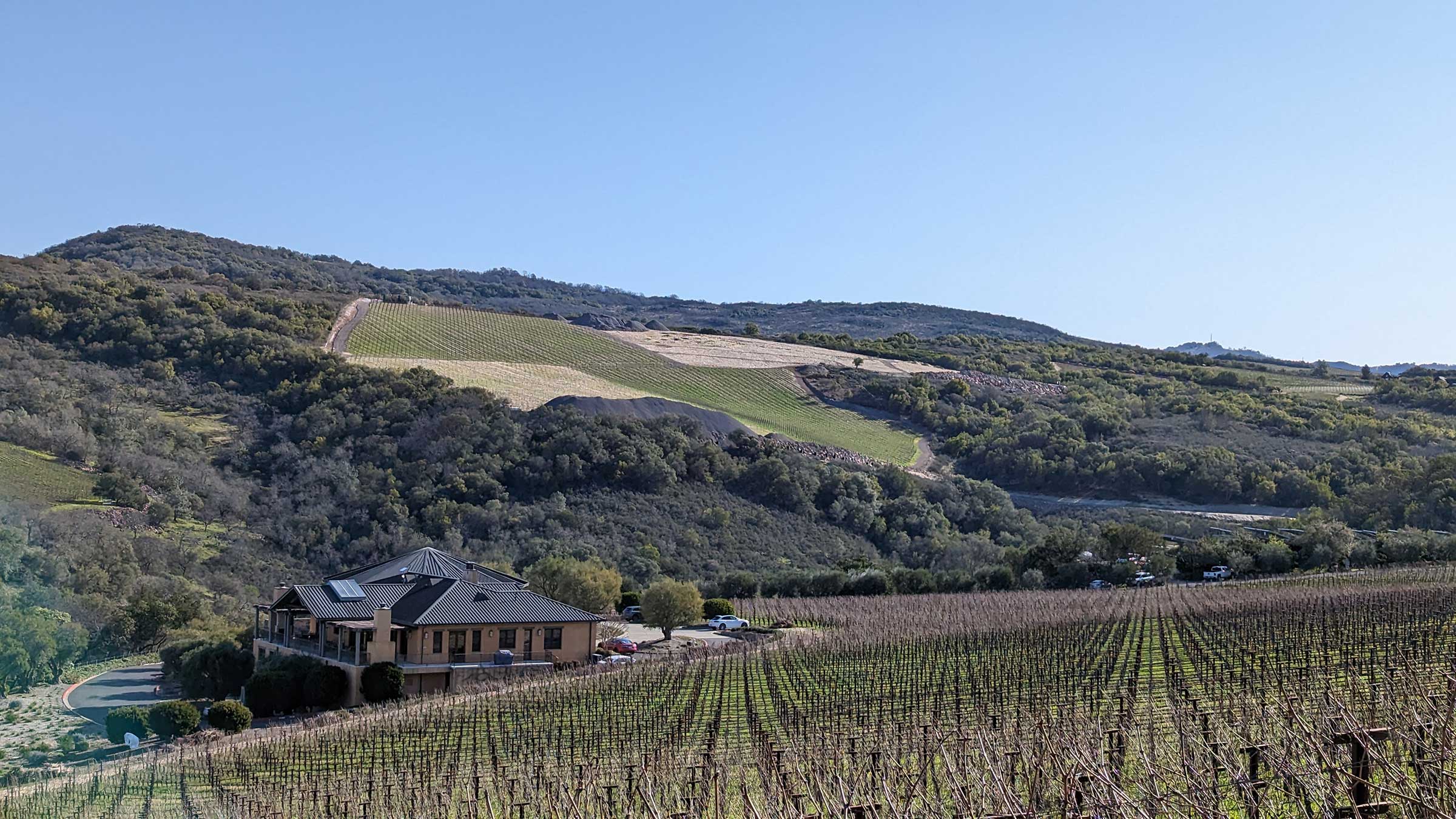 Bartelt Engineering's work on the Colgin Winery hillside